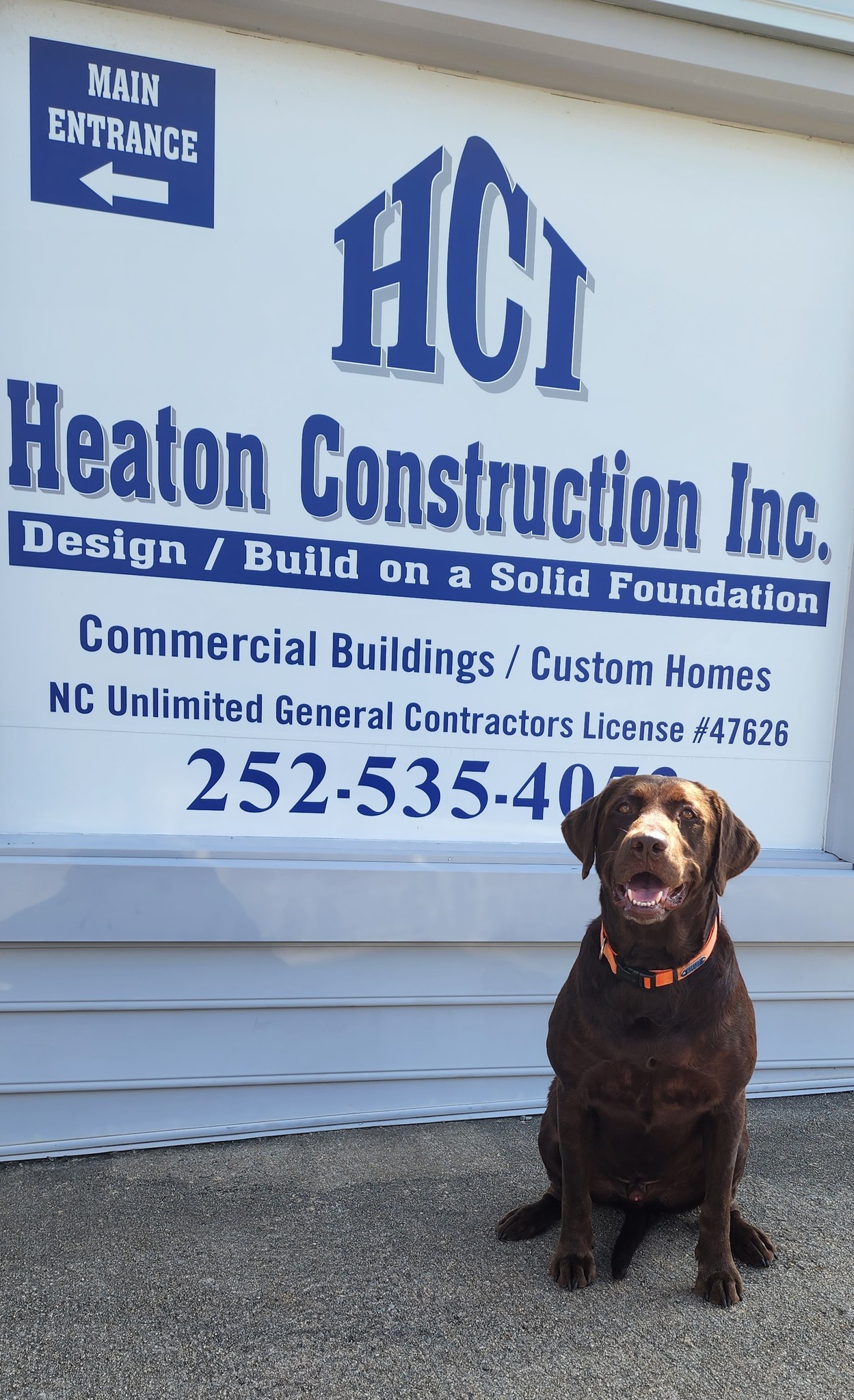 Coby is always happy to visit... - Heaton Construction Inc.