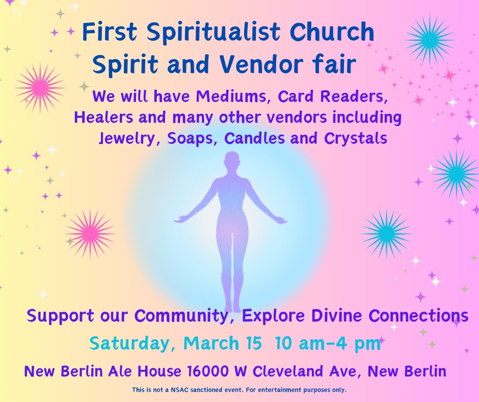 Spiritual Vendor Fair and Fundraiser for First Spiritualist Church