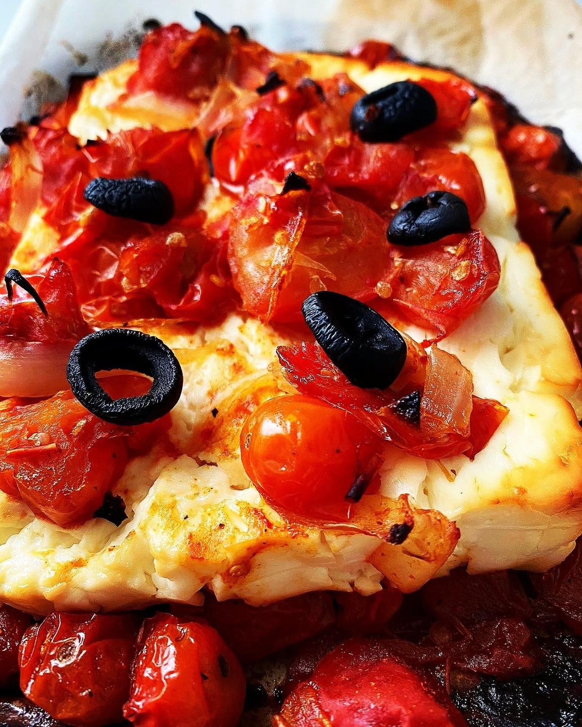 dietista.paolastavolone - FETA AL FORNO CON POMODORINI, CIPOLLA E OLIVE ...