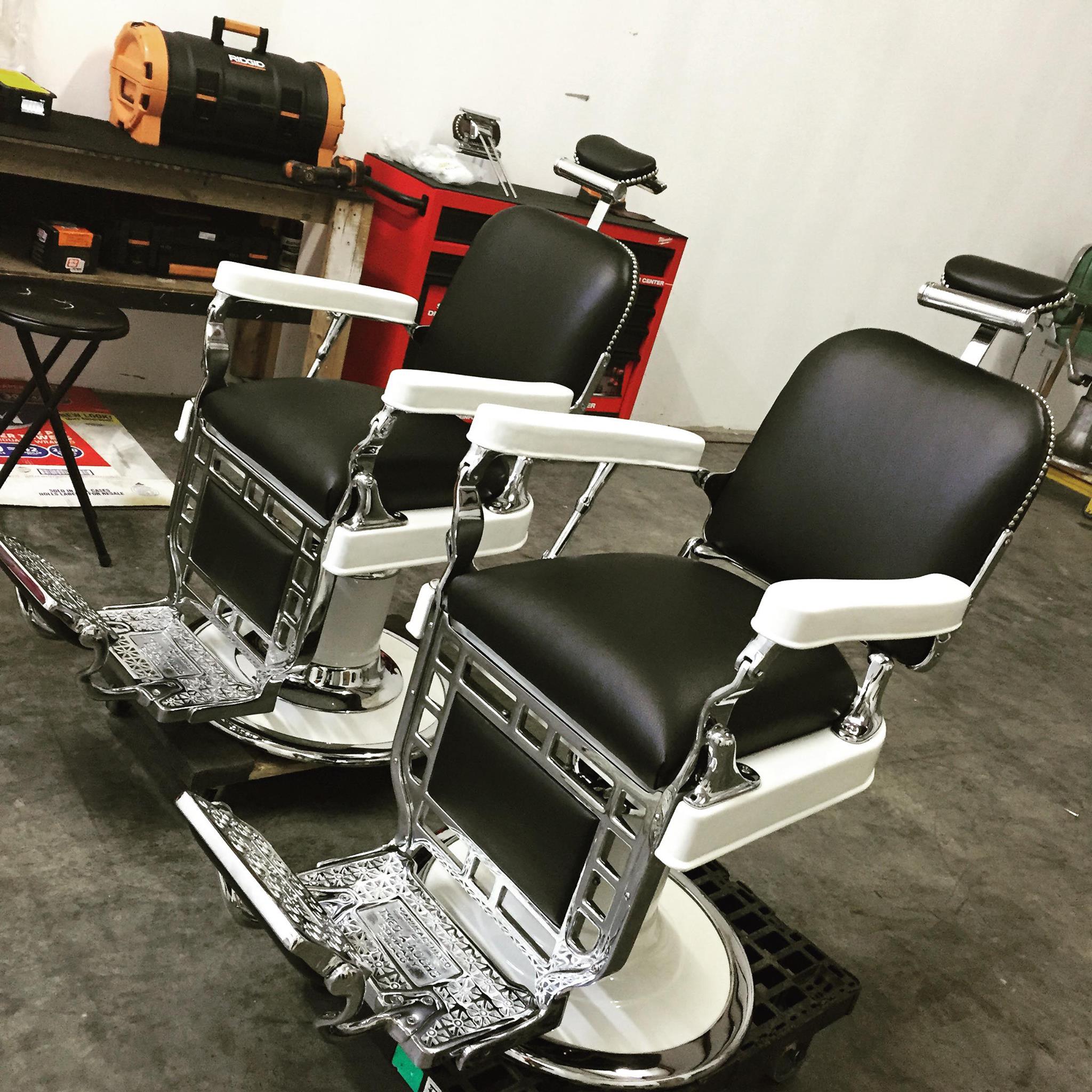 Custom - $$AVAIL CHAIRS$$$$$ :-) Antique barber chair restoration Metal ...
