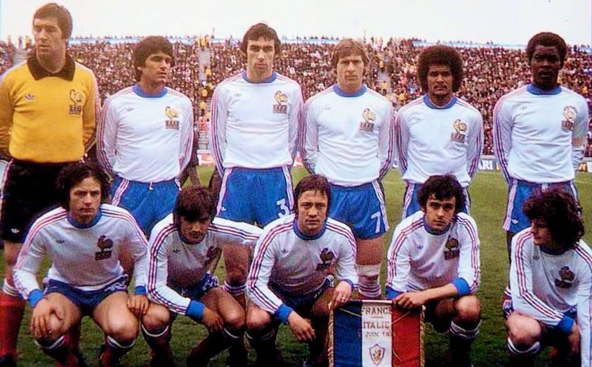 Didier Six of Les Bleus and La Albiceleste's Daniel Passarella in