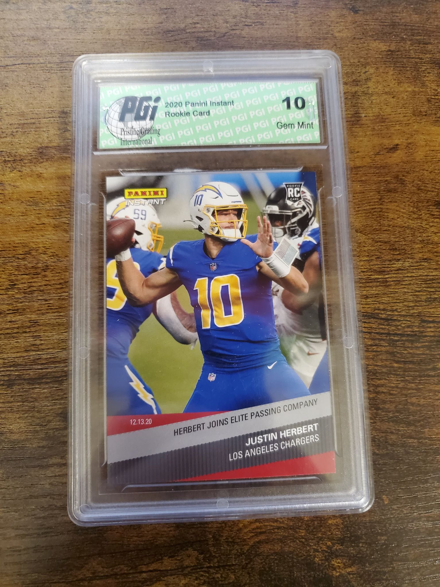 Bolt up your PC with this Justin Herbert NT RPA /10 ⚡ 2020 Panini 