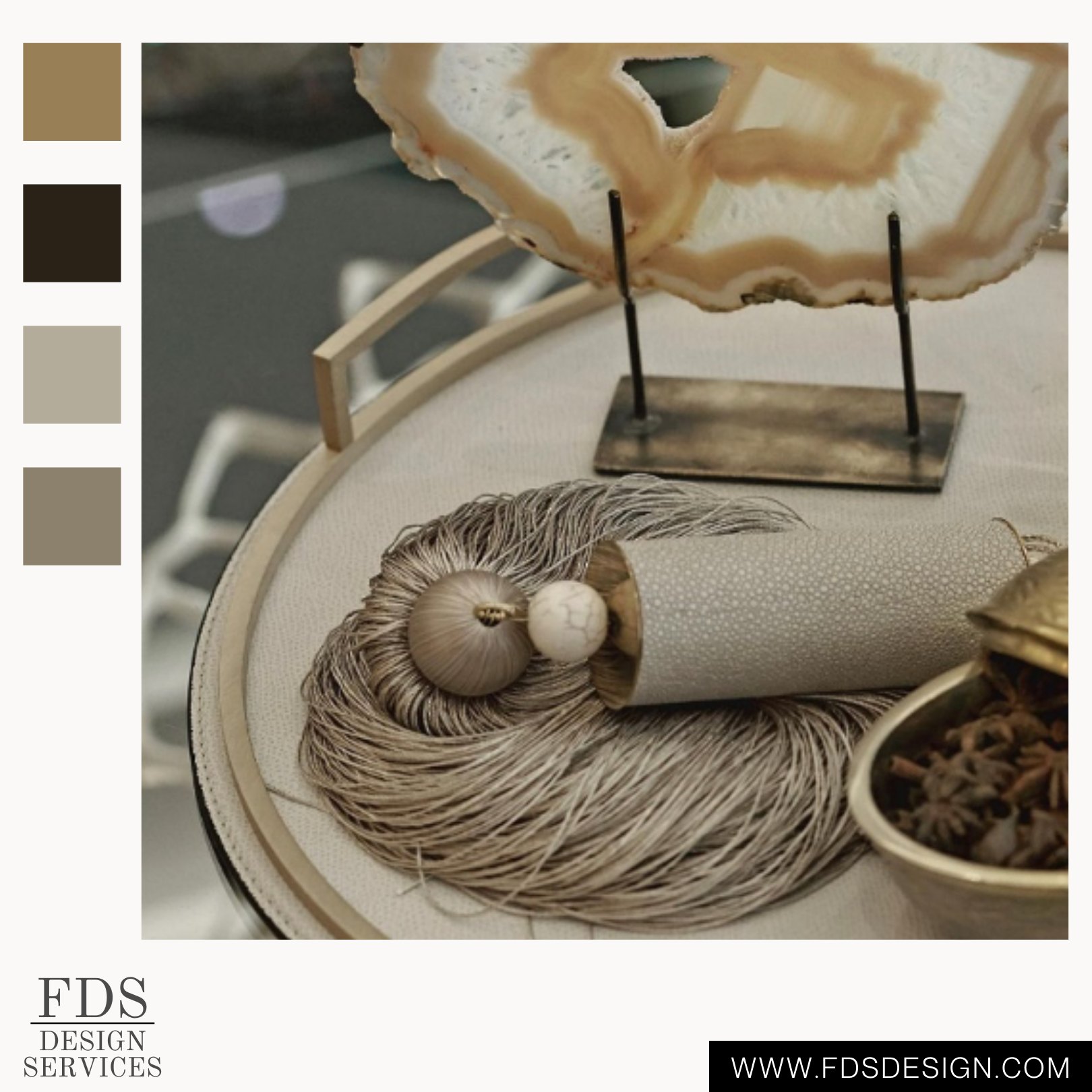 FDS Inc - Golds and neutrals – soothing color palette,...