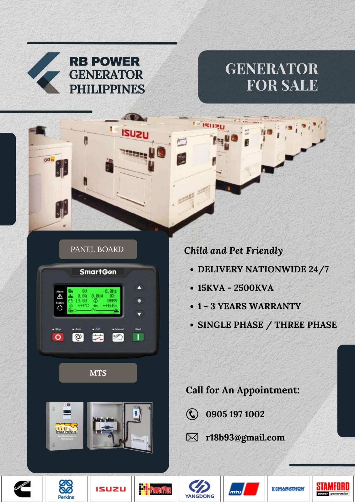 RB POWER Generator Philippines | Valenzuela