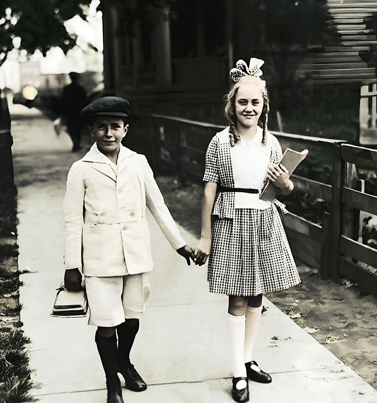 Japanese girl in school uniform. 1930s