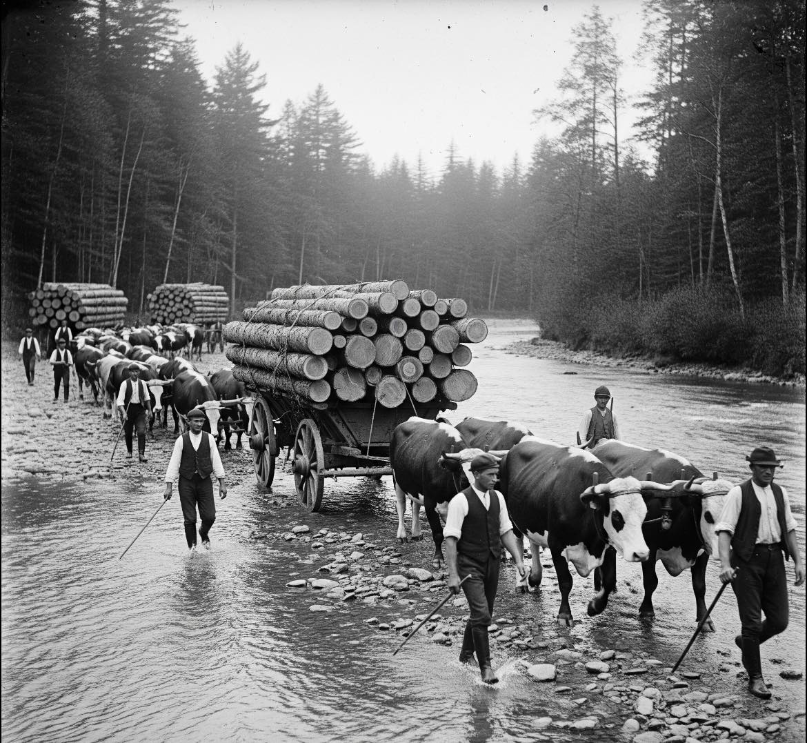 The Loggers - In an age before machines ruled, nature’s strength worked ...