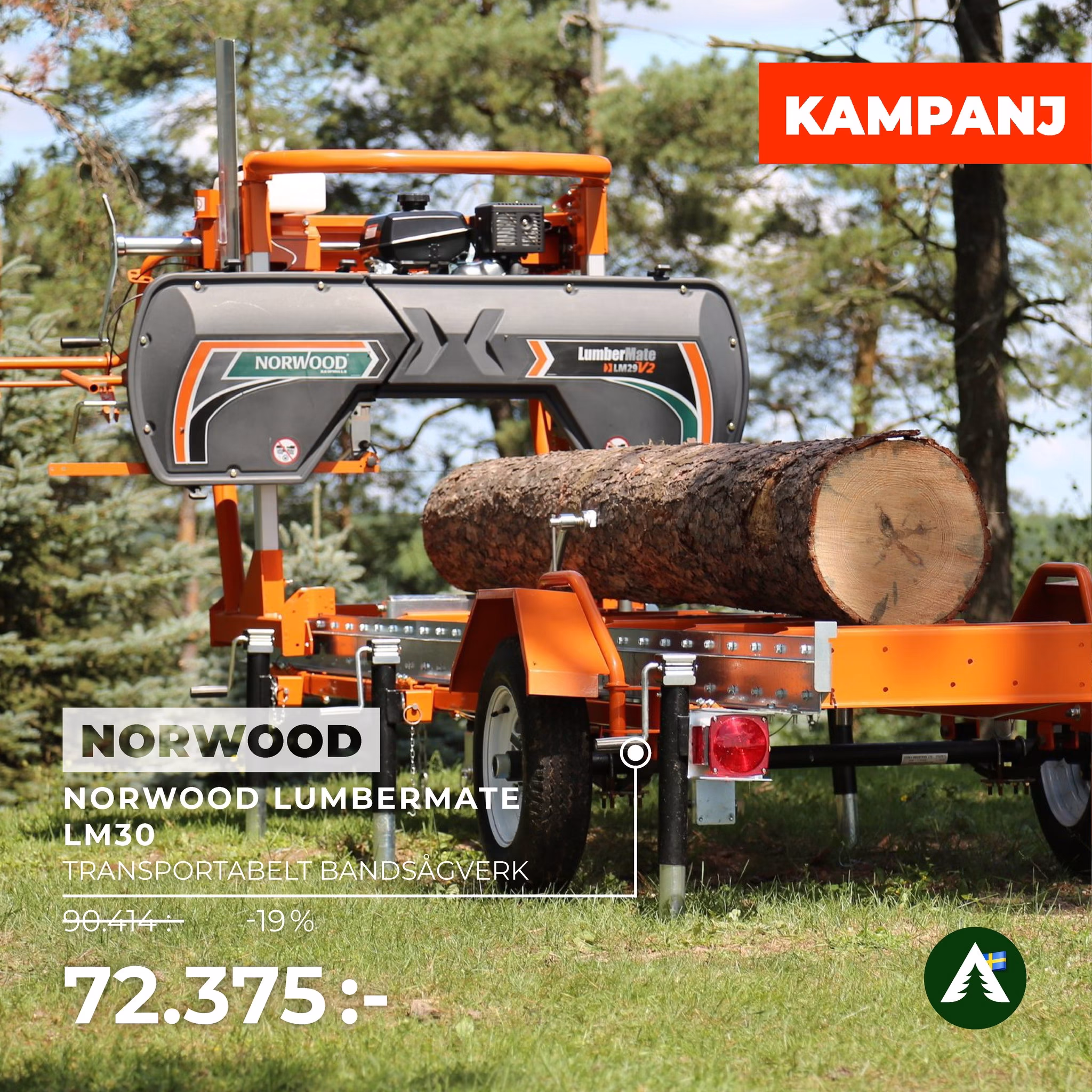 Skogma - Norwood LumberMate LM30 – Generöst stockbord på 6 m! Med ...