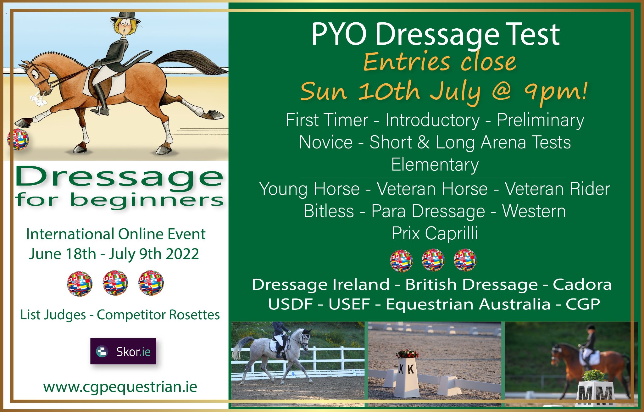 CGP - 🎉🎉🎉Entries for The Dressage for Beginners International Online ...