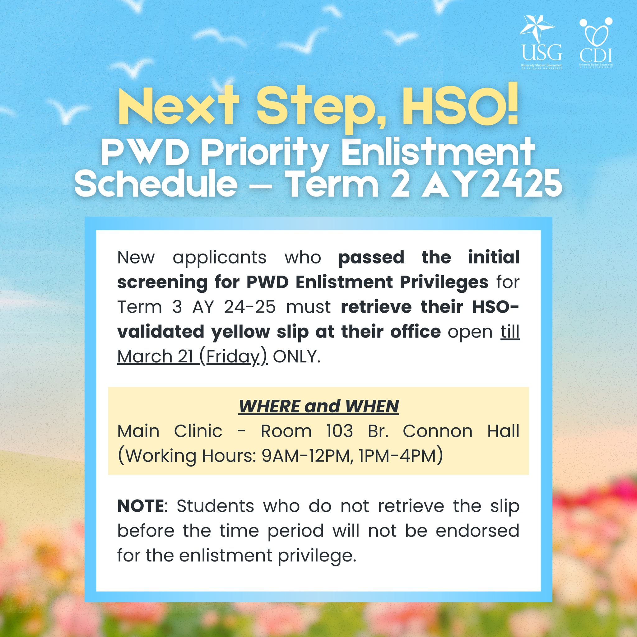 DLSU Commission on Disability Inclusion - [URGENT ANNOUNCEMENT: ALL NEW ...