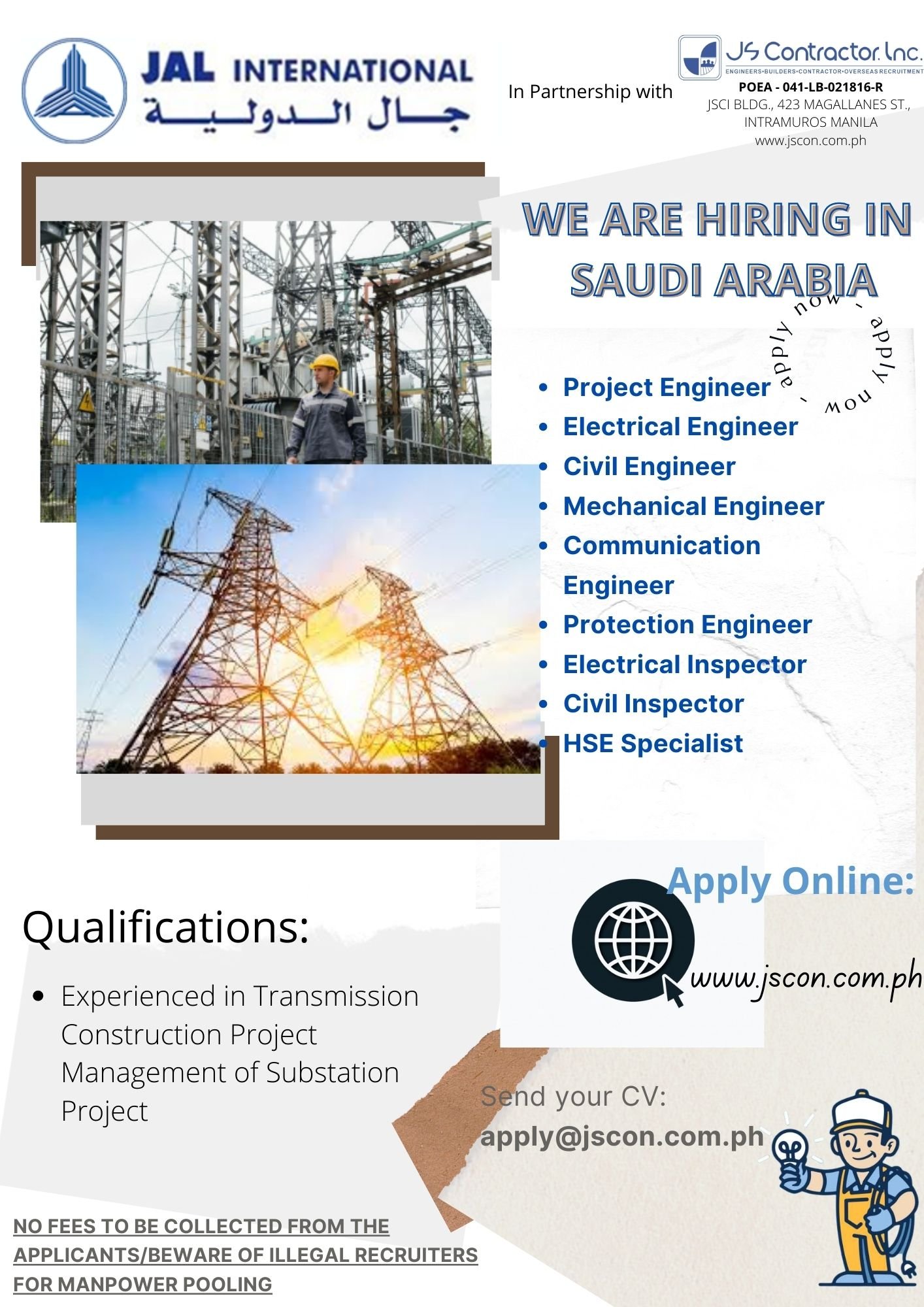 JS Contractor Inc. - WE ARE HIRING! Interested applicants may apply ...