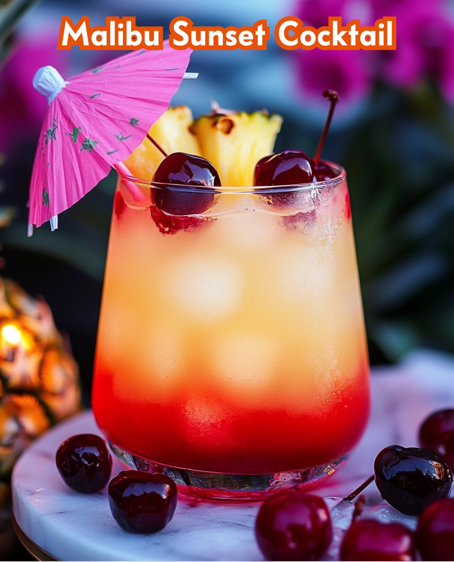 Olivia - 🌴 Malibu Sunset Cocktail: A Tropical Dream in a Glass! 🌴 Bring ...