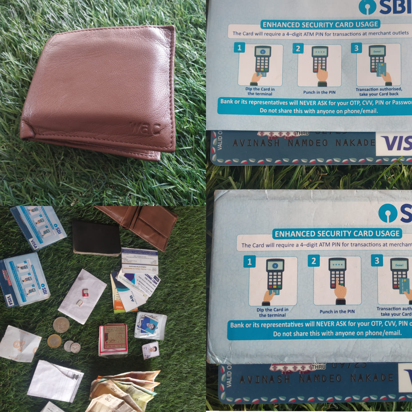 Mandeep Singh's cards were found by Jimi Skuru. Contact 9622989726