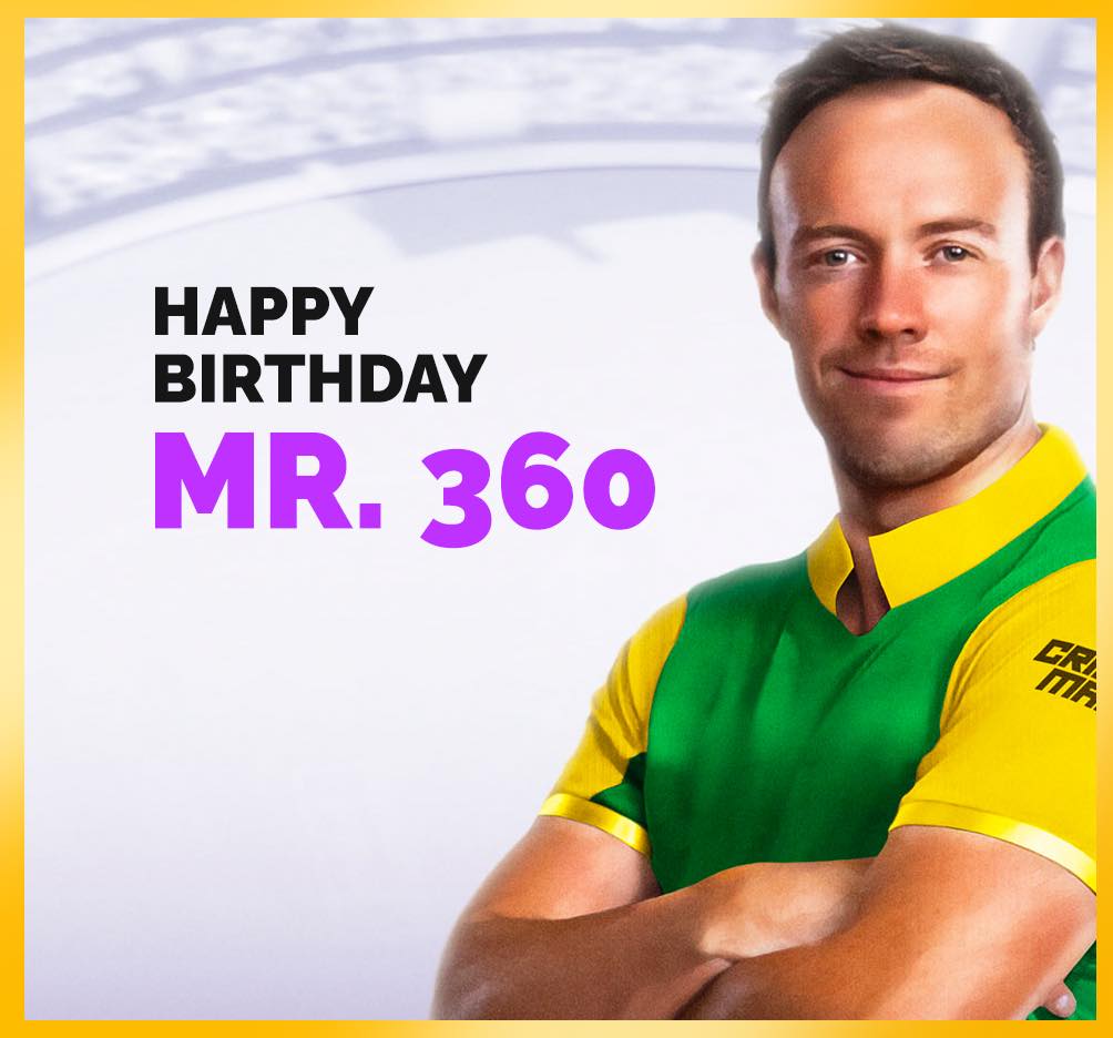 Cricket - Managers, join us in wishing a happy birthday to Mr. 360 AB ...