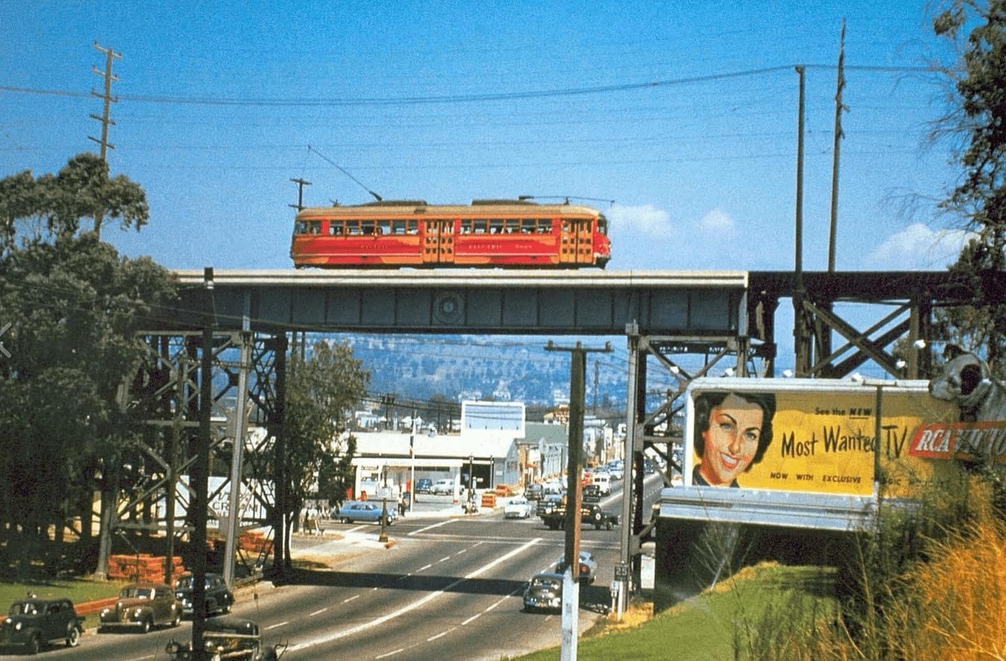 Historical - Bridge over Fletcher Drive on Pacific Electric Railway ...