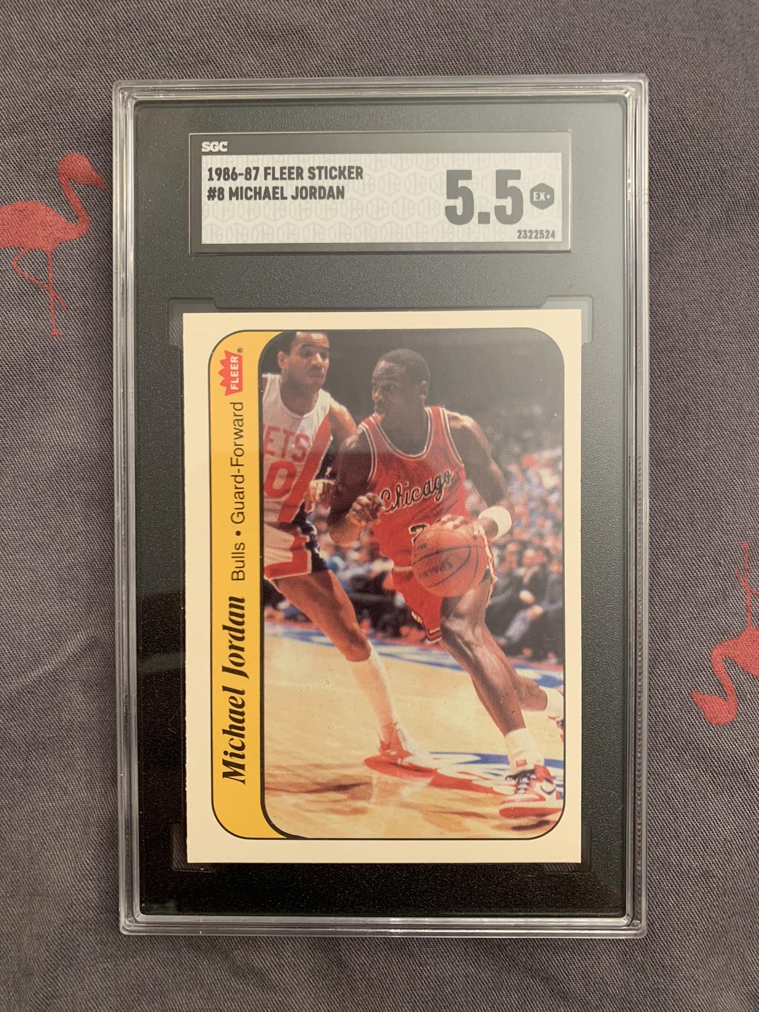1986 Fleer Jordan RC half card acquired display picture 1