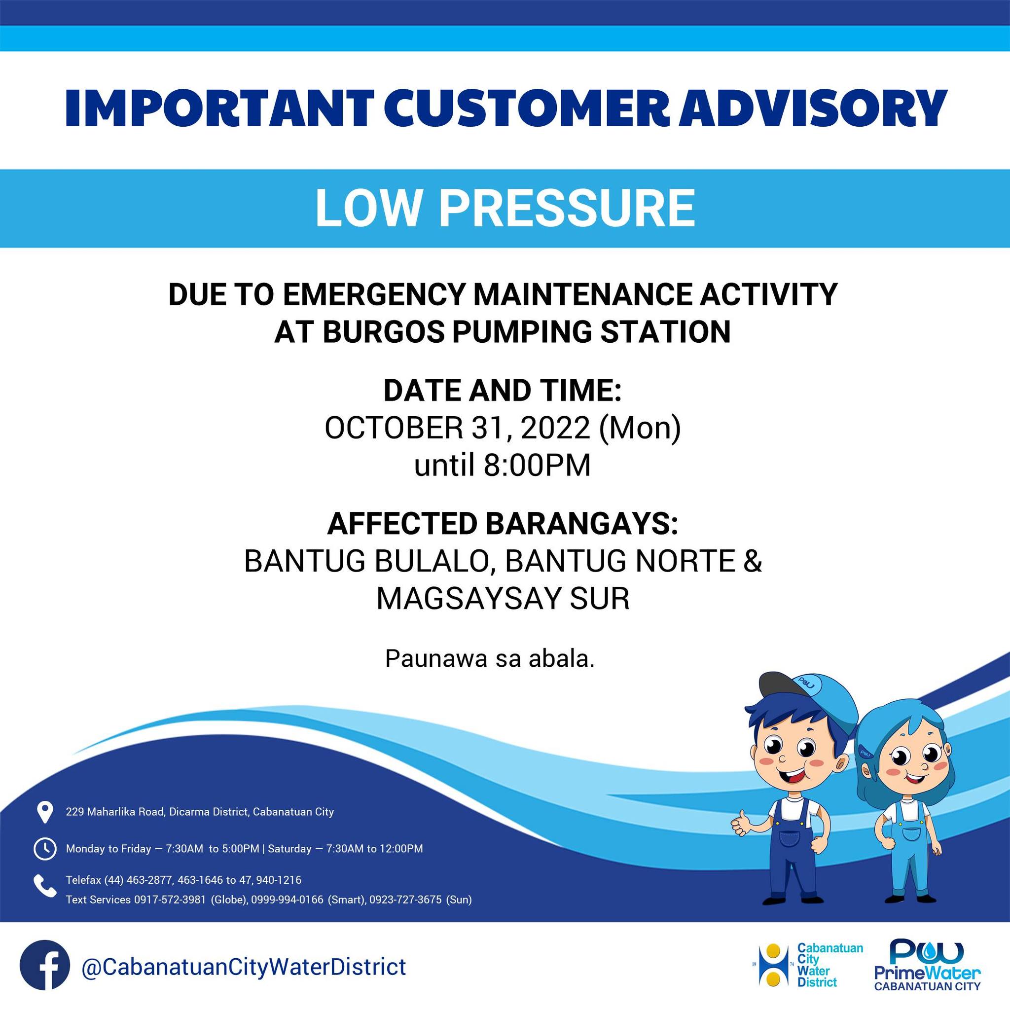 Para sa inyong kaalaman, ang CCWD-PWCC ay kasalukuyang nagsasagawa ng ...