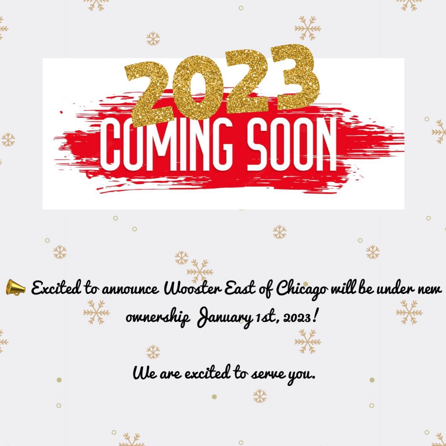 We are excited to announce... - East Of Chicago Wooster