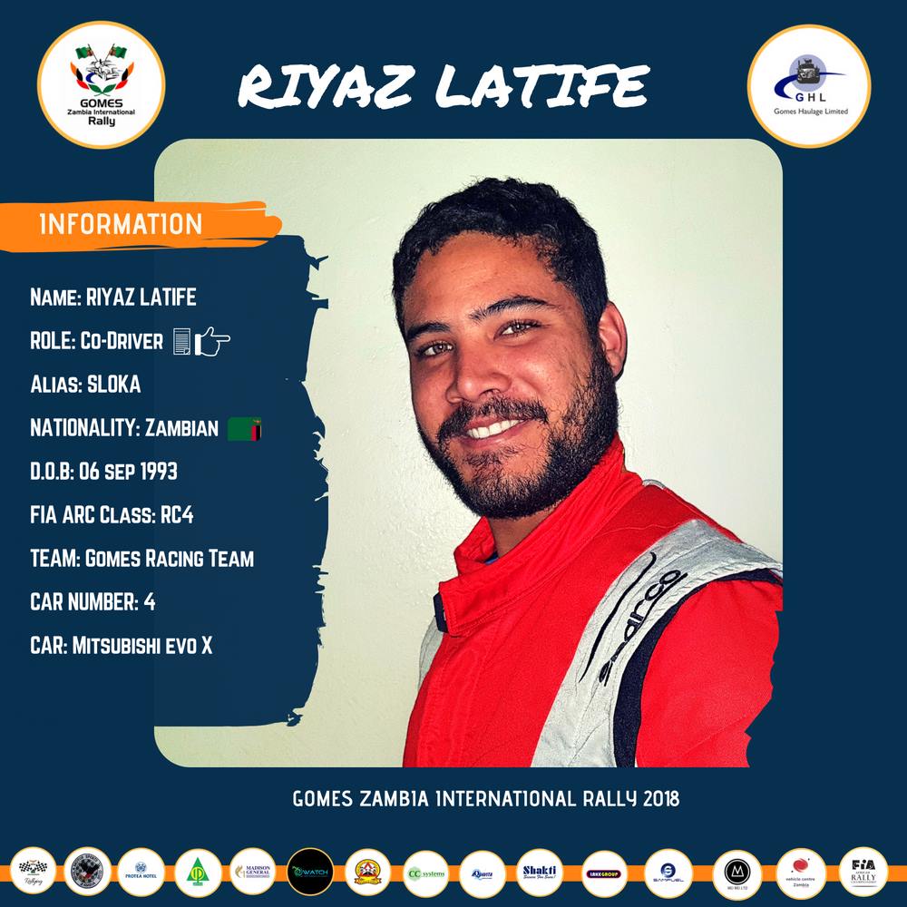 Zambia Rally - KNOW YOUR CO-DRIVER! --- Meet Riyaz Latife,...