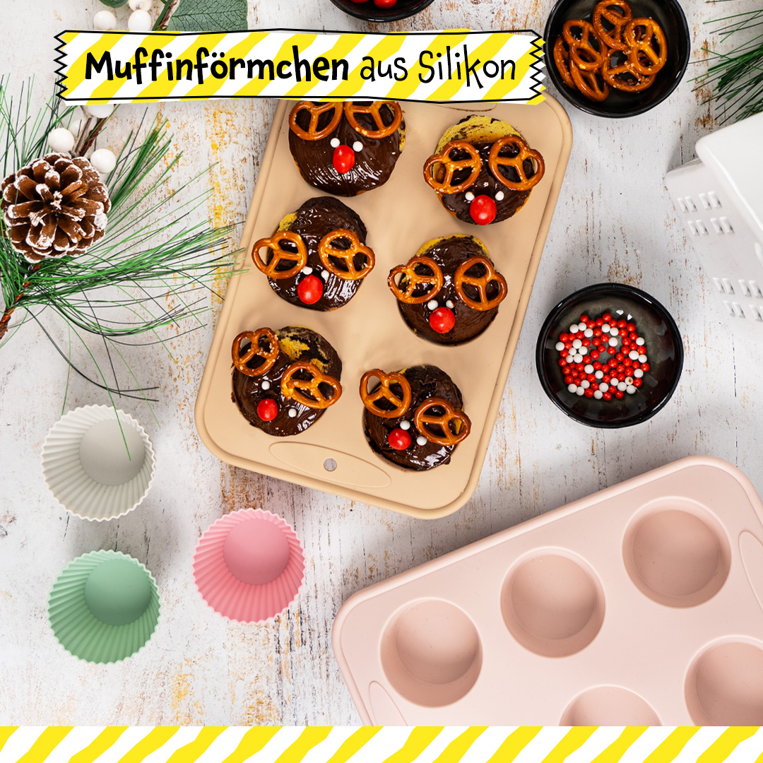 In der Weihnachtszeit backen wir natürlich mehr als nur ein Mal. 🧁🧁 Perfekt dafür: Unsere wiederverwendbaren Muffinförmchen aus Silikon! 💡 Inspiration gefällig? Hier kommt ein kleines Rezept aus der TEDi-Bäckerei.👇 🛒 Ihr