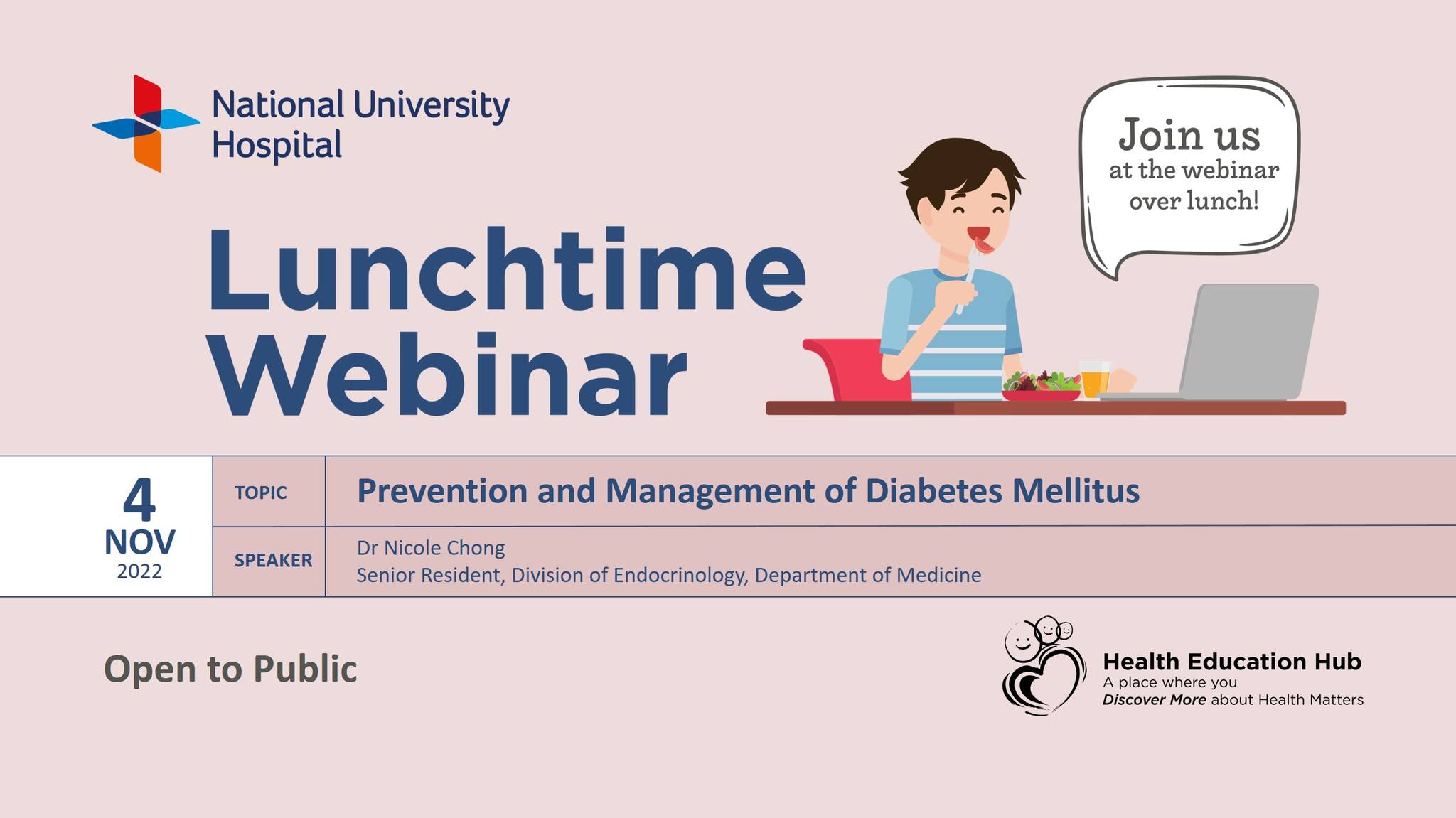 Lunchtime Webinar: Prevention & Management of Diabetes Mellitus