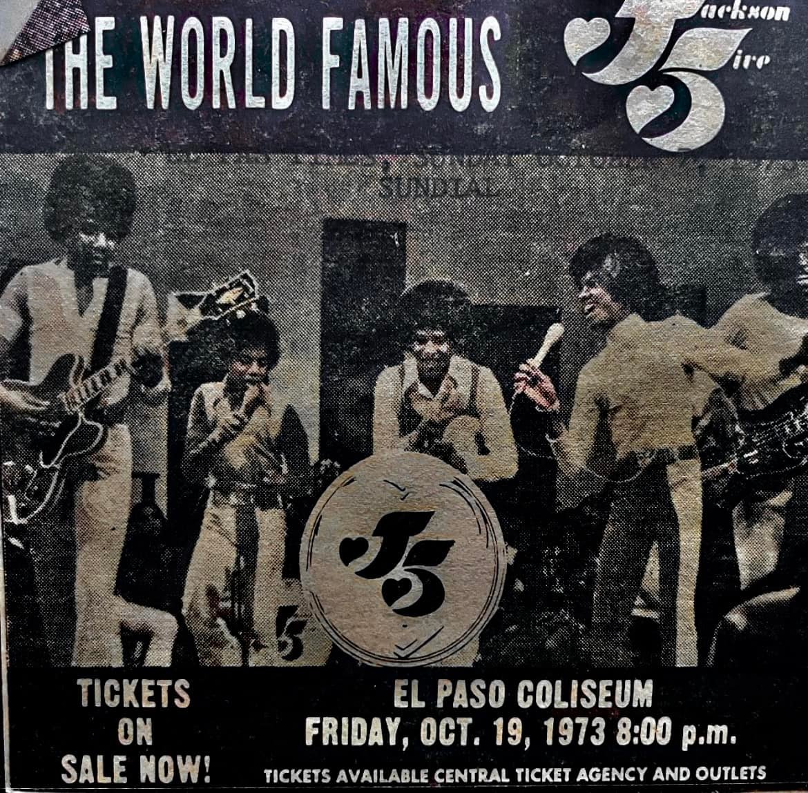 The Jackson Five at the El Paso County Coliseum, October 19, 1973