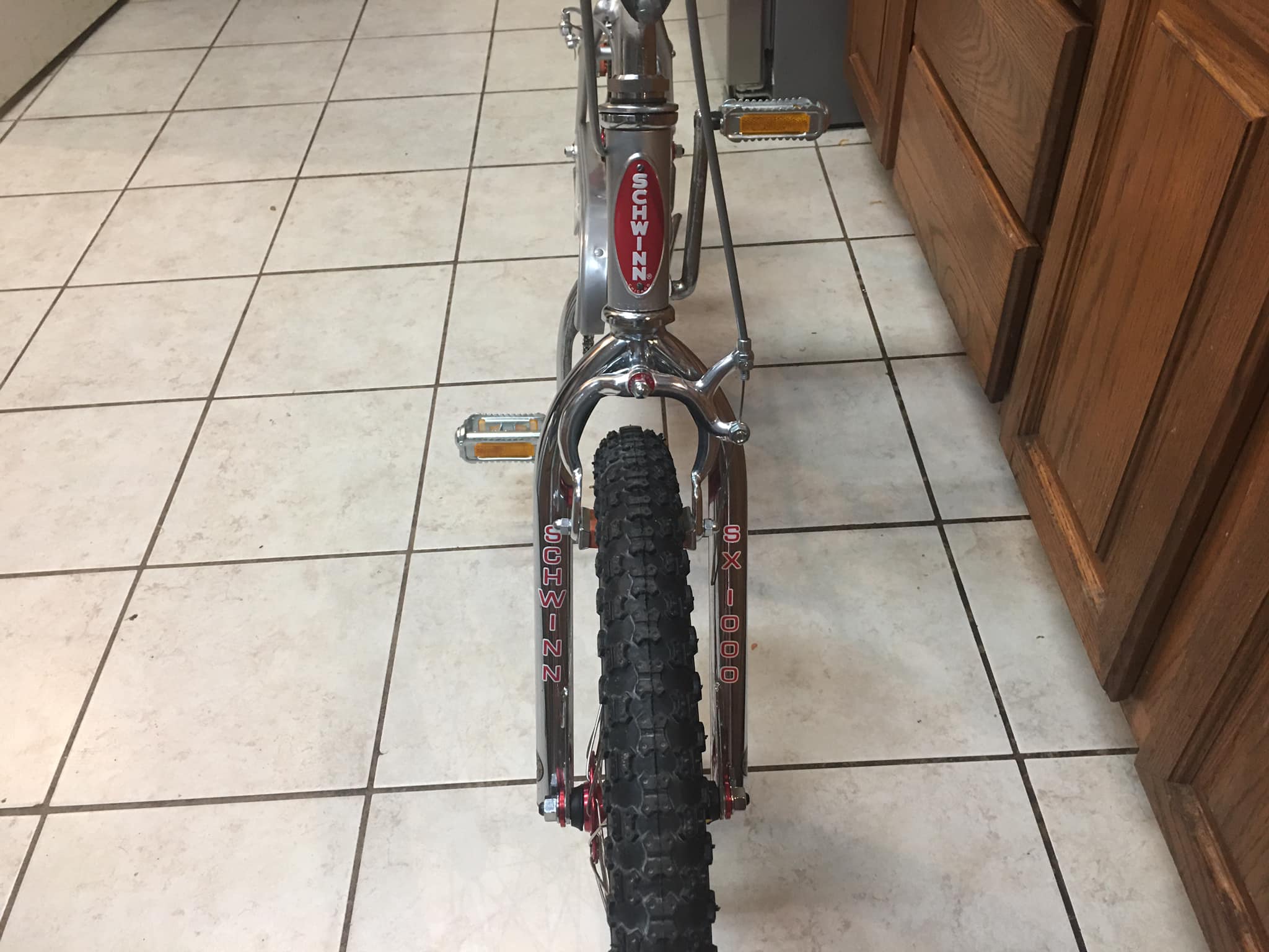Schwinn sx1000 Competition Scambler silver mist with red trim