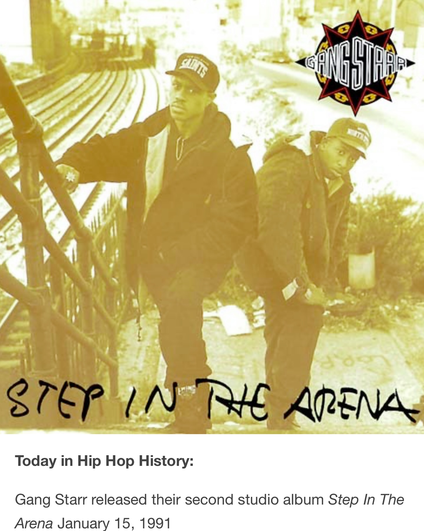 33 years ago today Gang Starr released “Step In The Arena”. What's