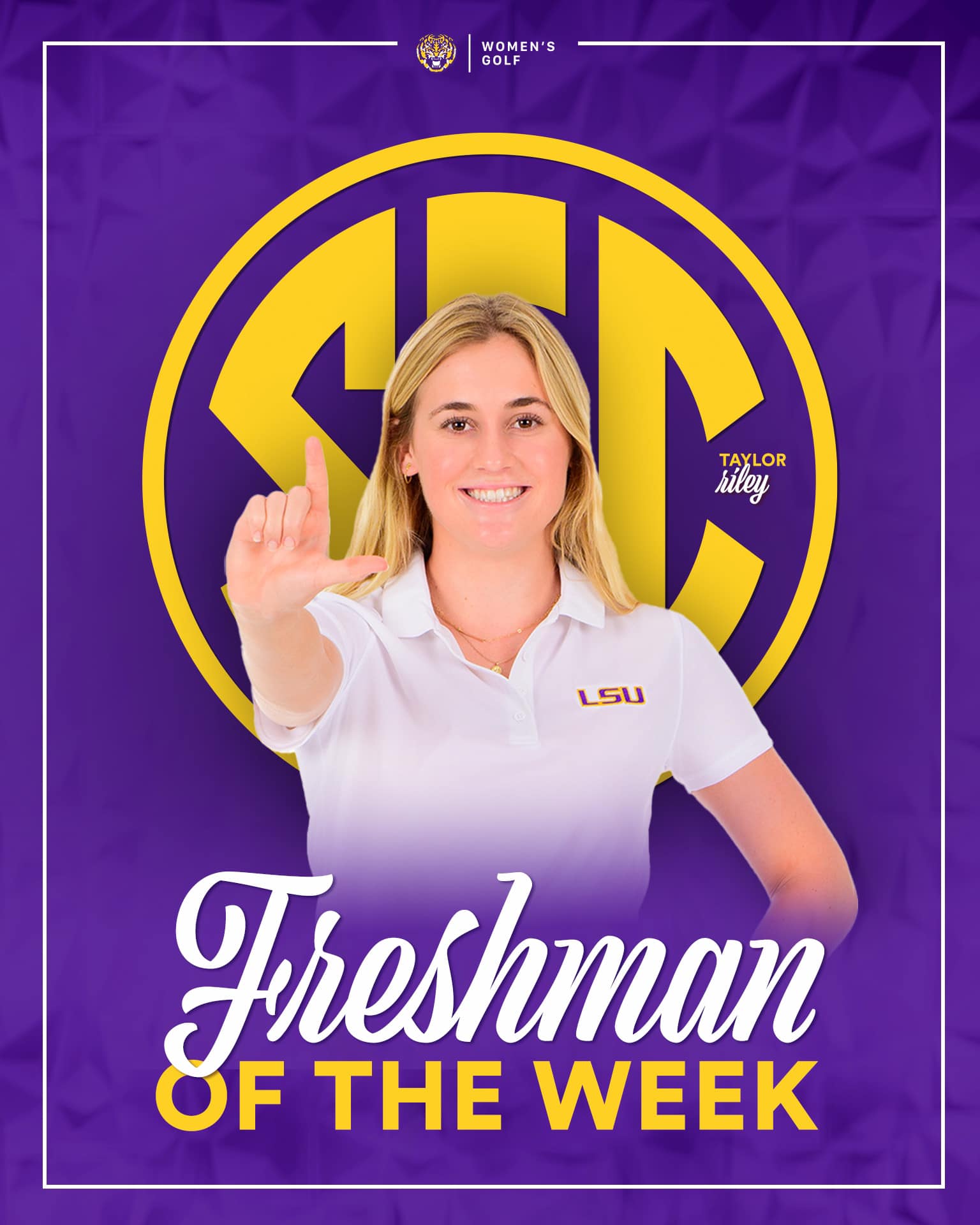 LSU Women's Golf - A T3 finish for Taylor Riley in her collegiate debut ...