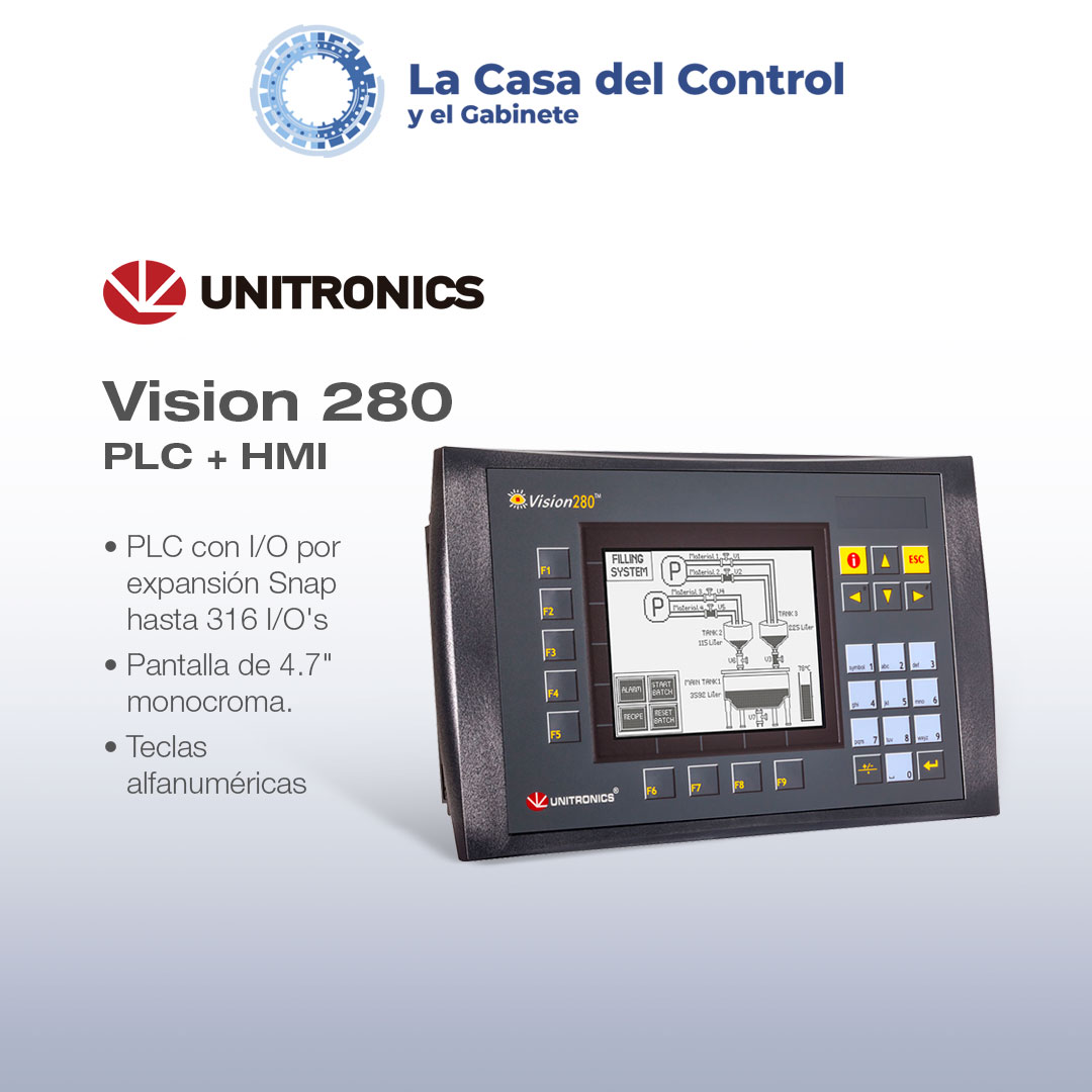 PC + HMI Visión 280 de Unitronics... - La casa del control | Facebook