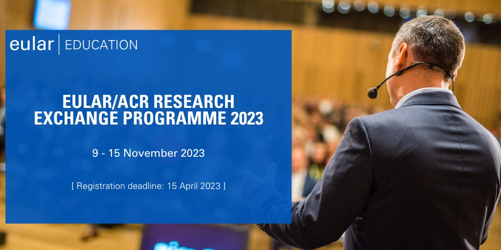 EULAR - 🔬🔔 The registartion deadline is fast approaching on 15 April to ...