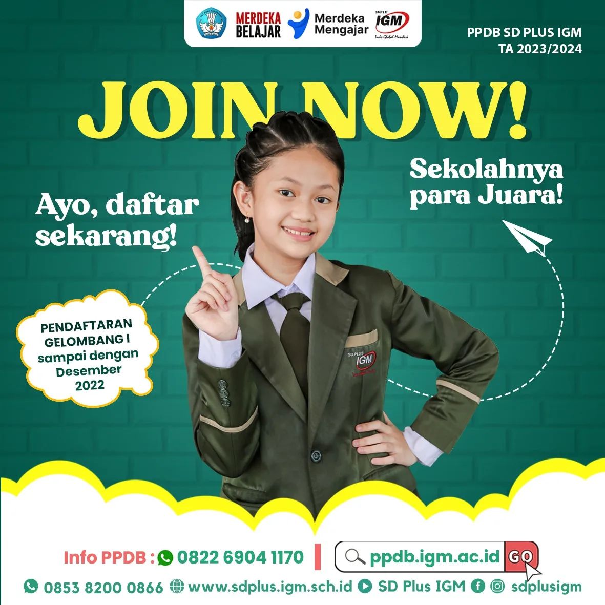 SD Plus IGM - TELAH DIBUKA PENERIMAAN SISWA BARU SD Plus...