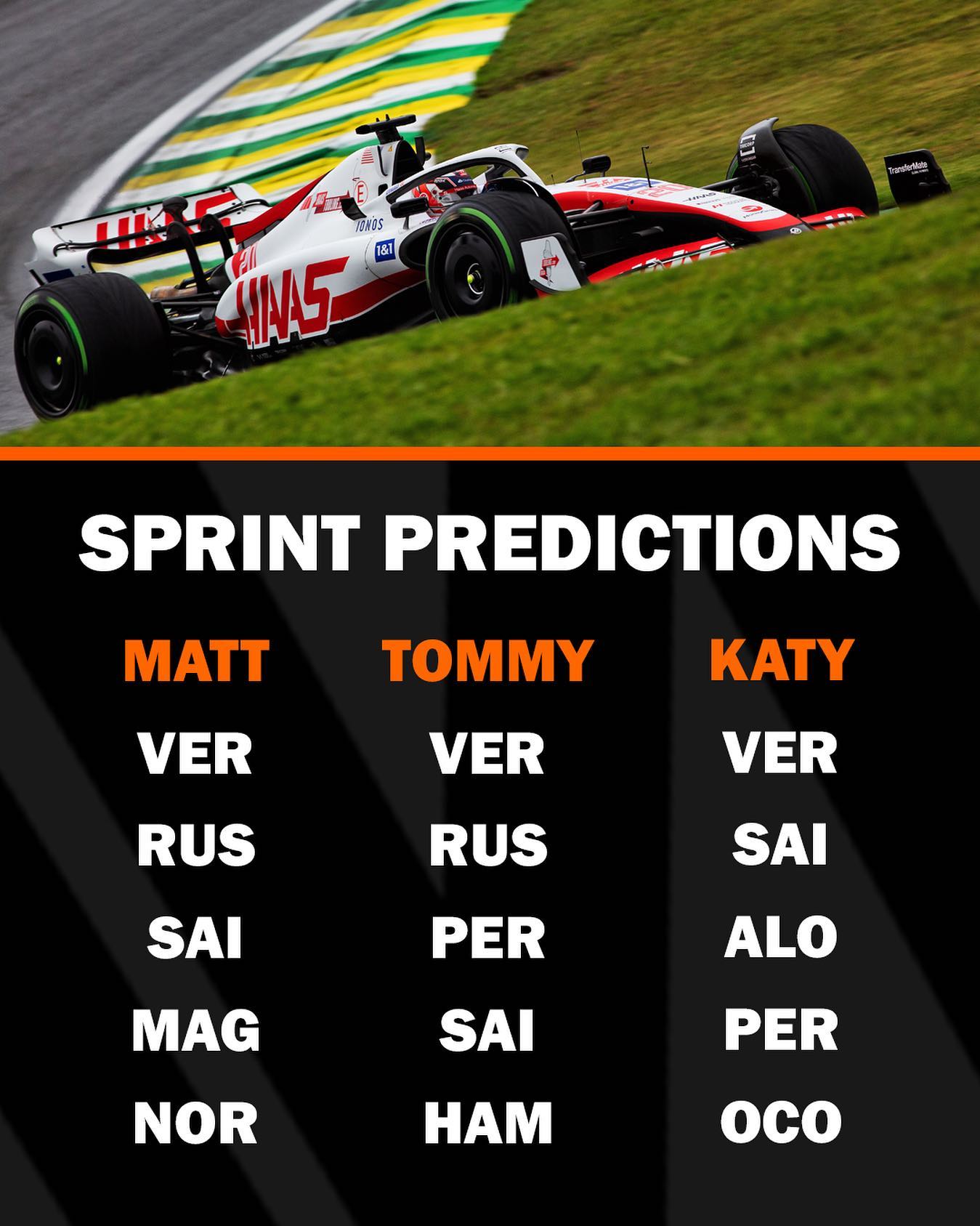 WTF1 - What’s your top five for the sprint? 🤔 #f1... | Facebook