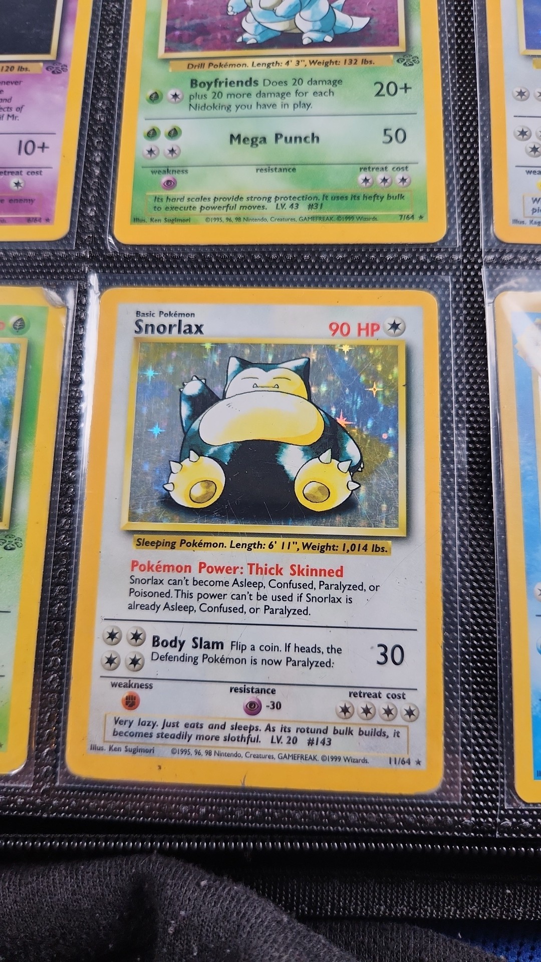 1995 snorlax pokemon card Jungle #27/64 Non-Holo Rare Trading (Signed by Te  Rotterdam Comics clear acrylic holder that perfectly accentuates the stunning visual design and character artwork Pokemon proxy cards first edition