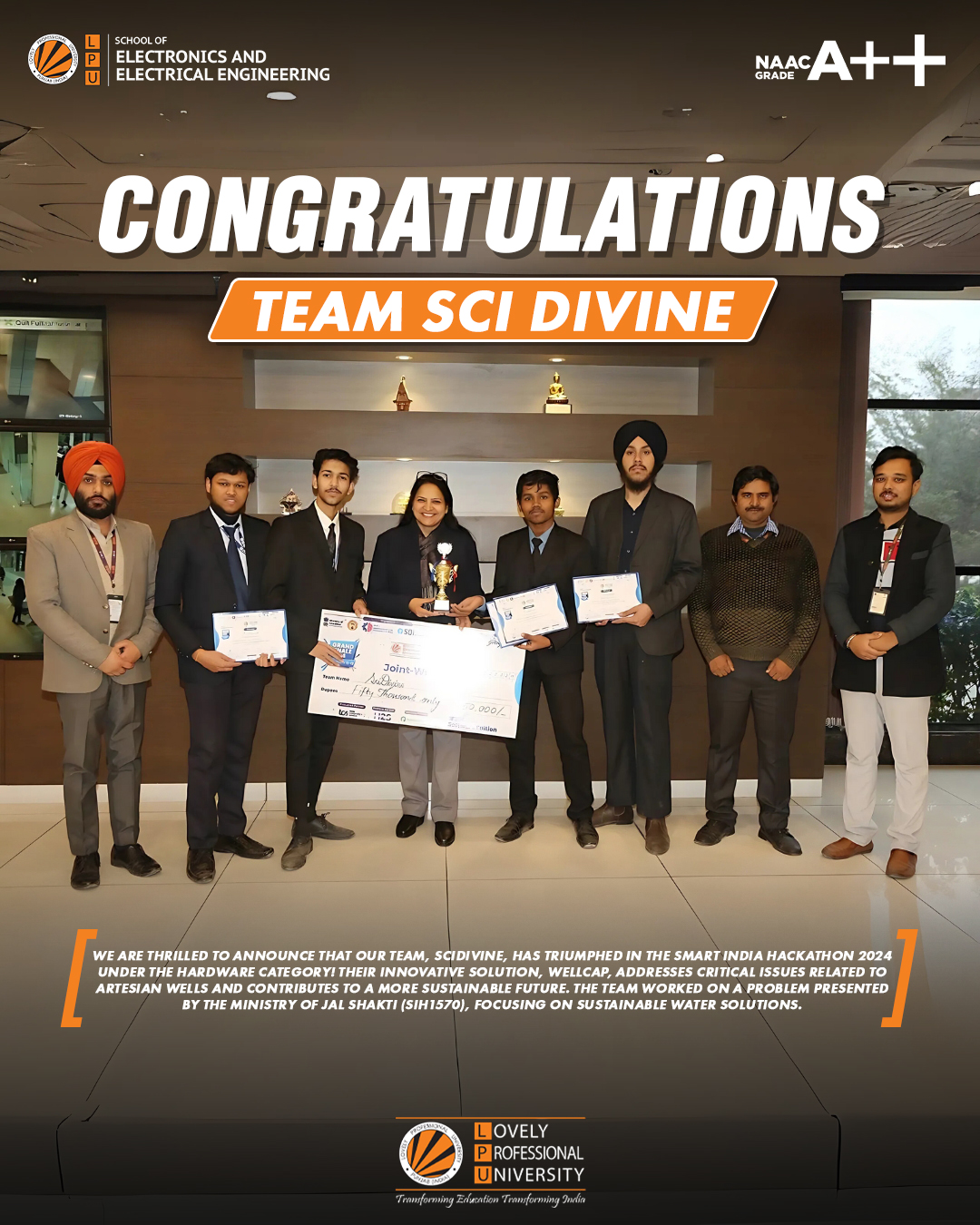 LPU - We are thrilled to announce that our team, SciDivine, has ...