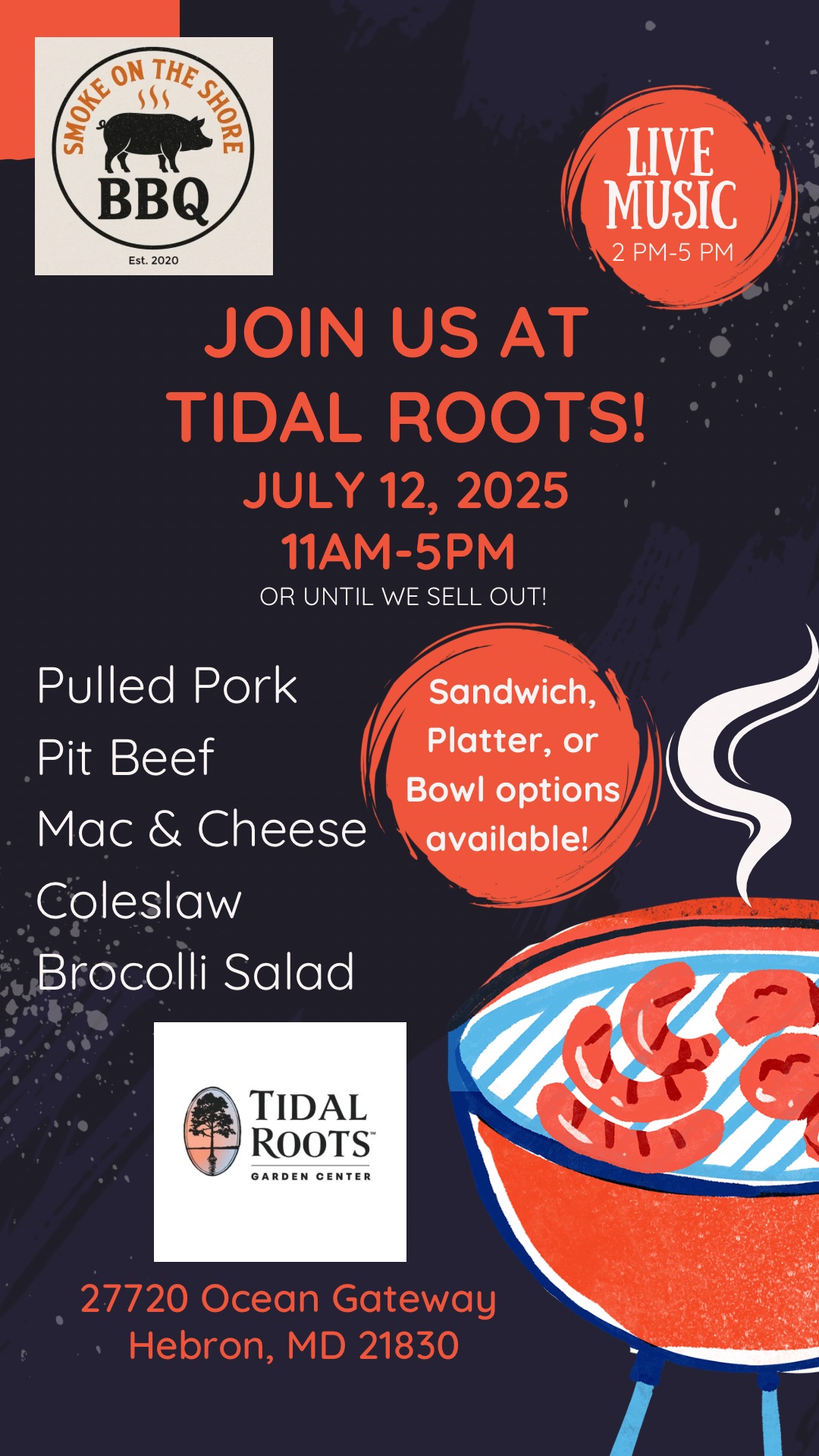 Smoke on the Shore at Tidal Roots!