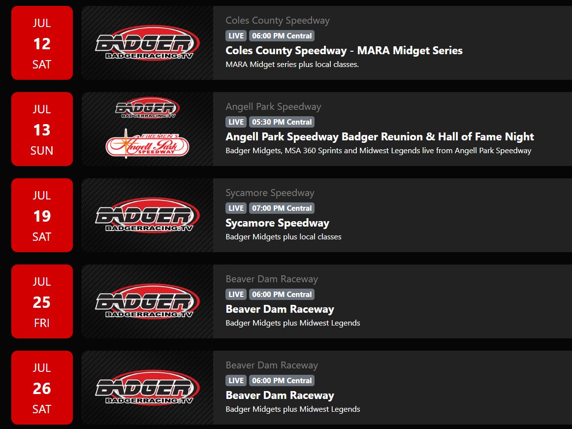 Badger Racing TV