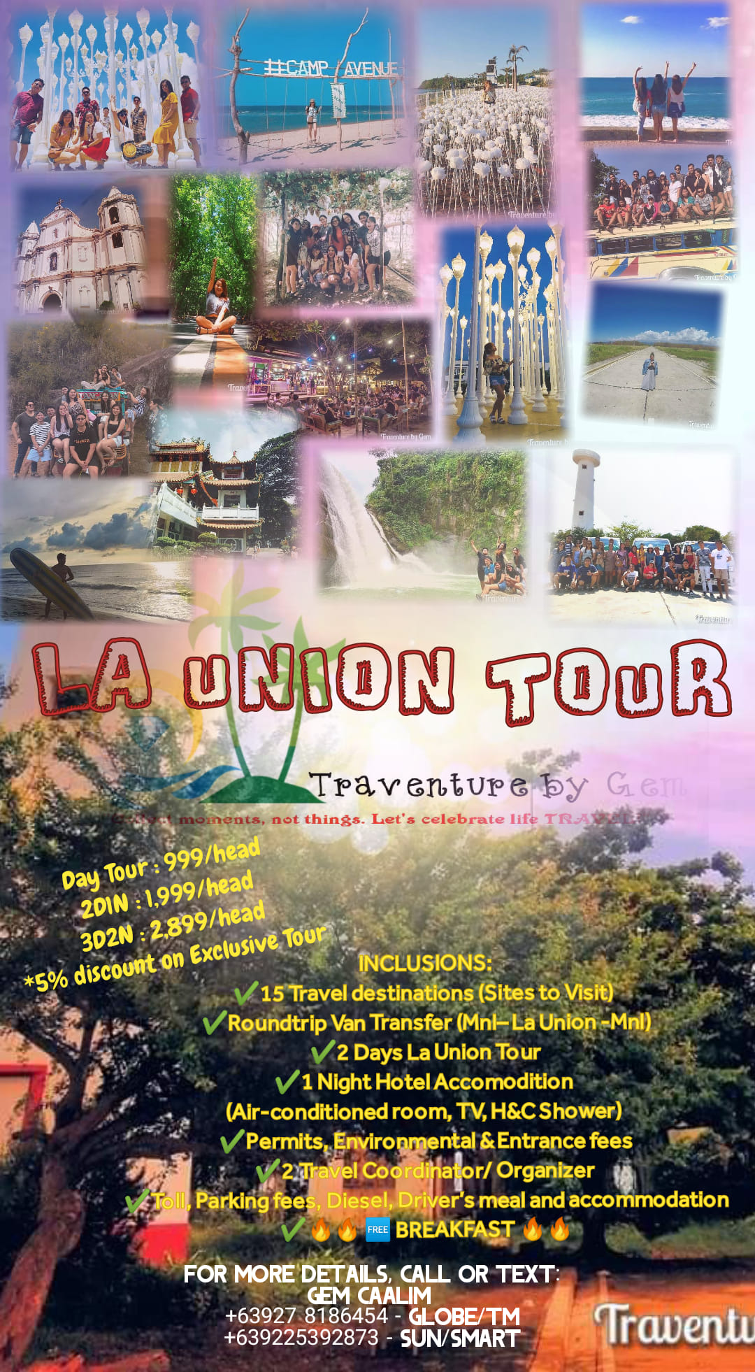 Traventure - LA UNION TOUR PACKAGE 3D2N / 2D1N PACKAGE RATES: -3D2N- P ...
