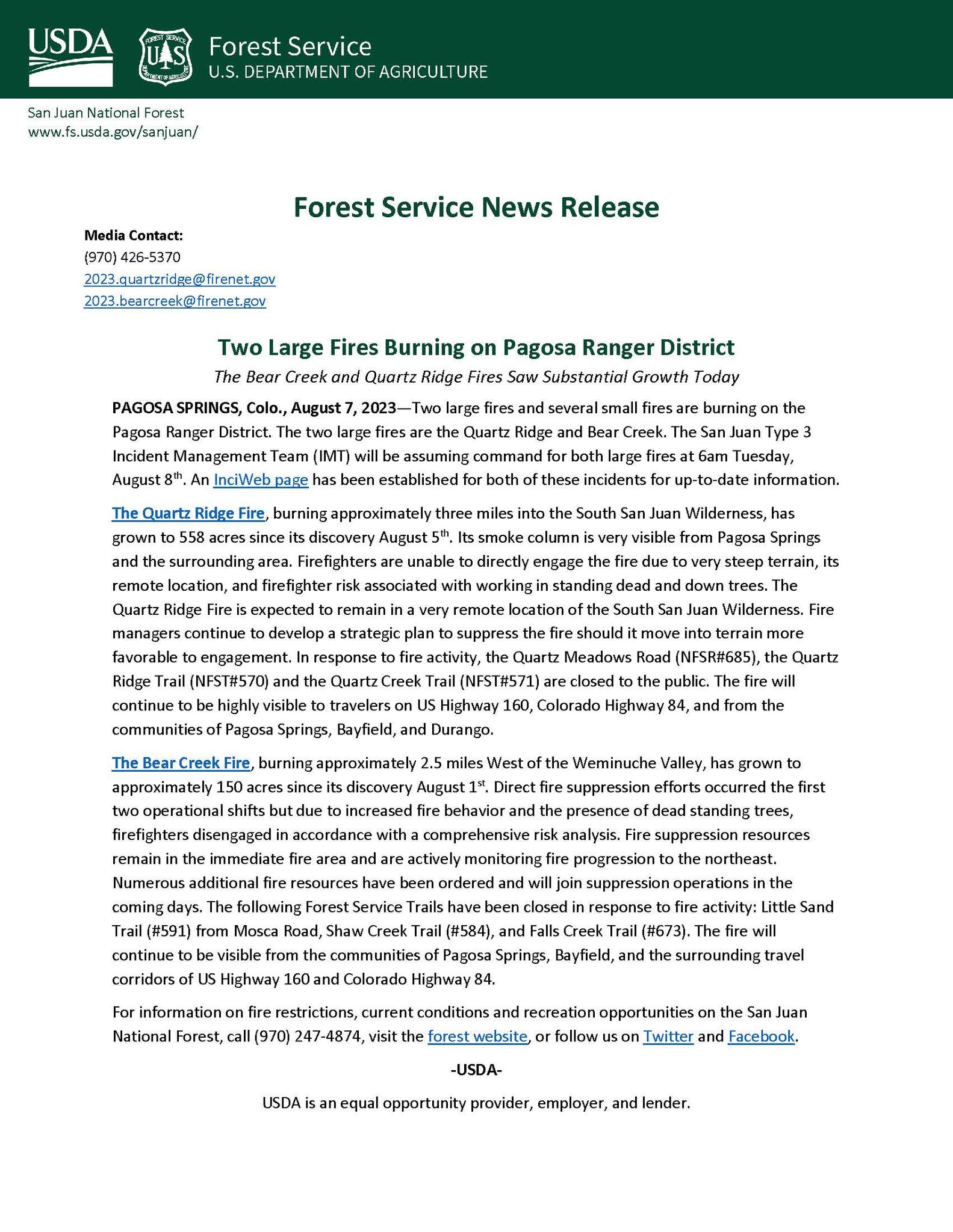 San Juan Headwaters Forest Health Partnership | Pagosa Springs CO