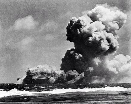 OTD in 1952, USS Wasp (CVA-18) collided with destroyer minesweeper