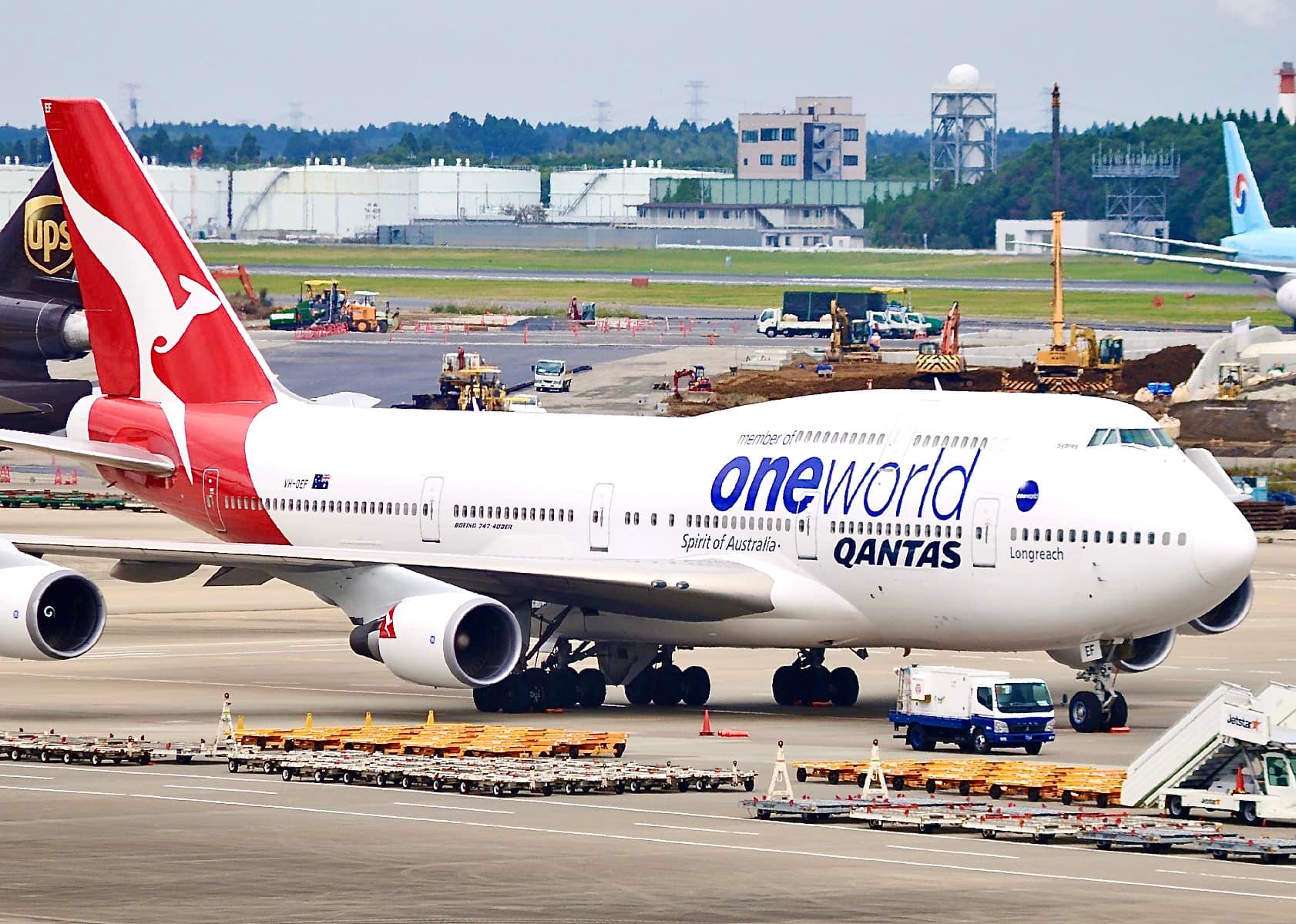 Special painting of Qantas 747 in Japan