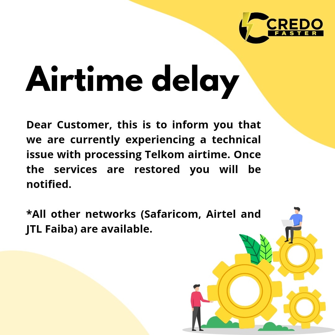 Credo Faster - Dear Customer, this is to inform you that...