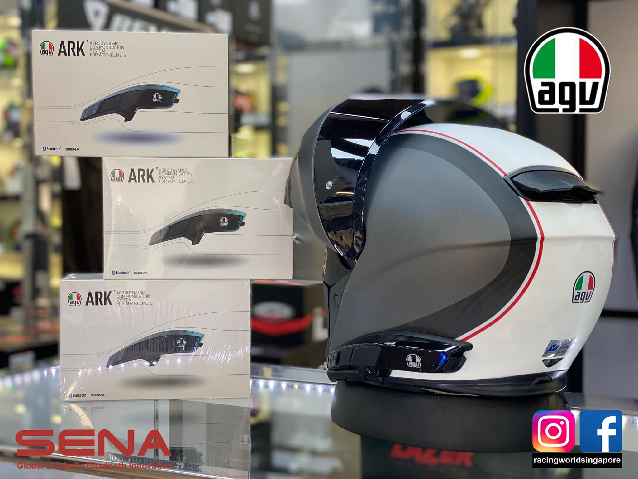 AGV K1 REPLICA MIR 2018 HELMET (ASIAN FIT) *FREE SENA 3S PLUS