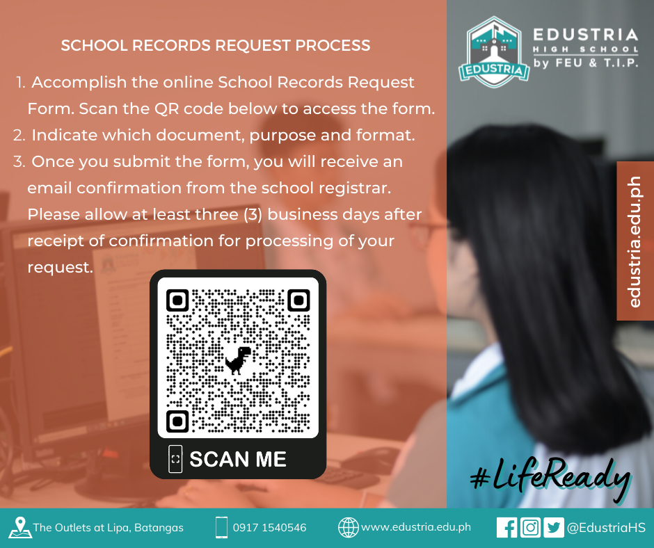 Please take note... - Edustria High School by FEU and T.I.P | Facebook