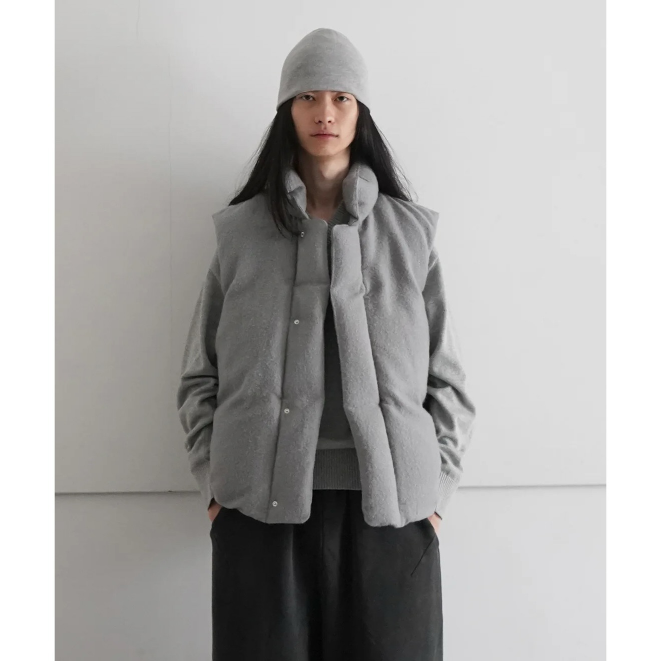 NEW IN】 AURALEE BRUSHED ALPACA WOOL DOWN VEST 