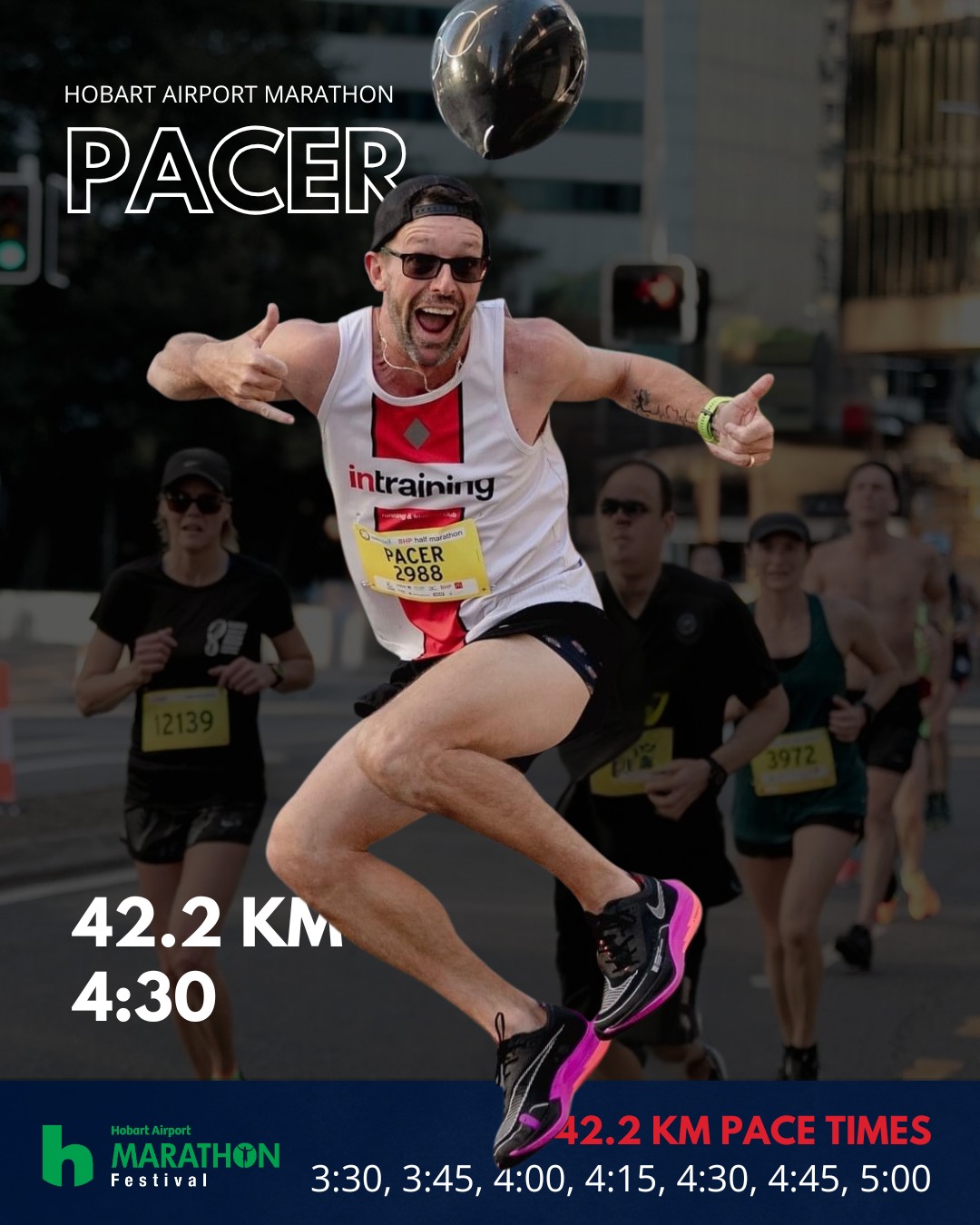 Hobart - 🏃‍♂️ Meet Ryan Kent, your 4:30 pacer for the Hobart Airport ...