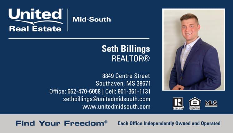 Seth Billings - United Real Estate Mid-South 662.470.6058 | Southaven MS