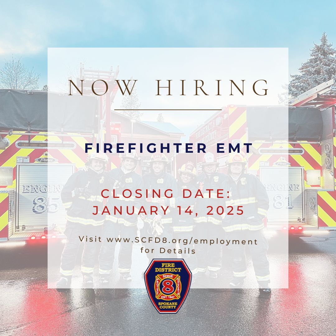 Come join our team. We... - Spokane County Fire District 8 | Facebook