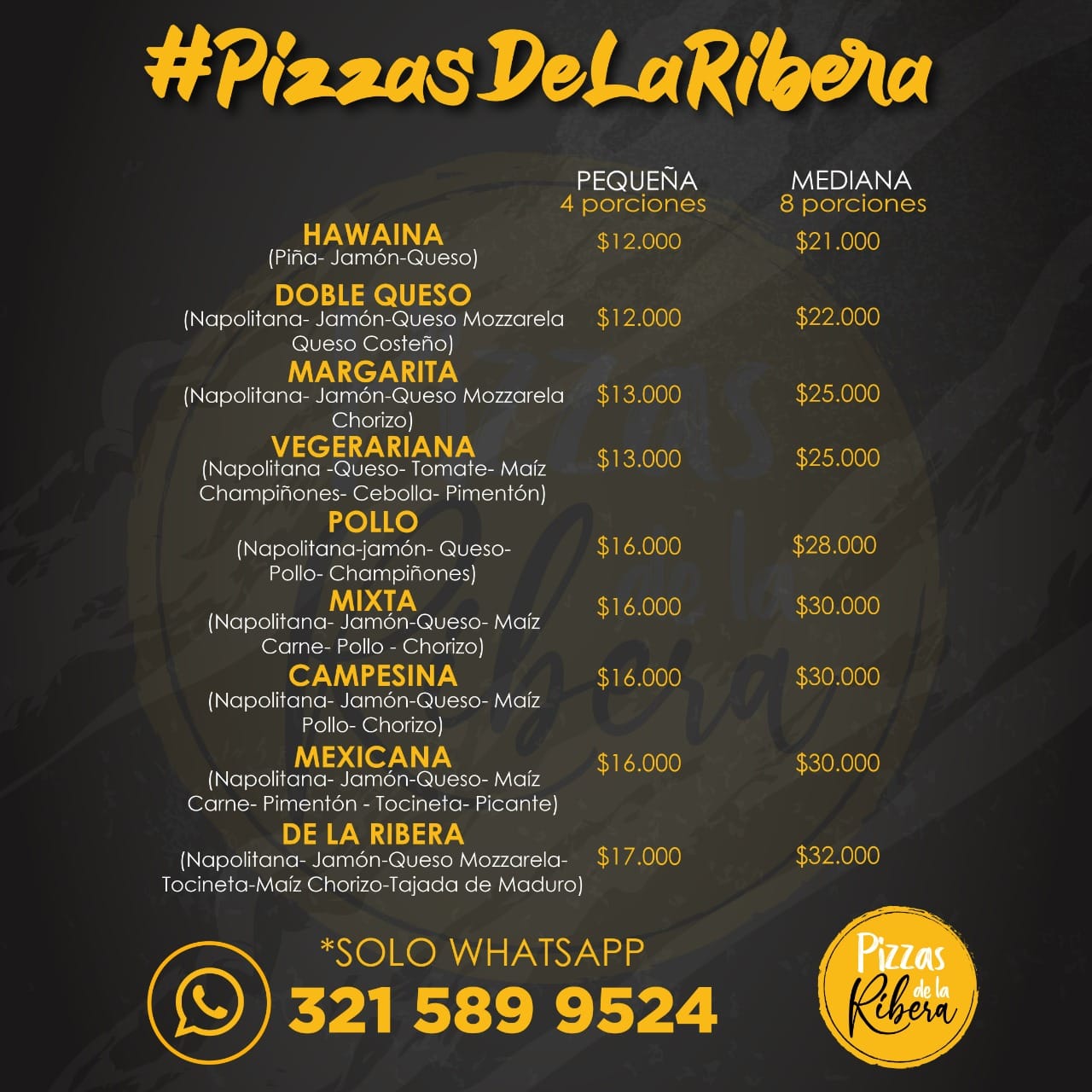 Pizzas de la Ribera