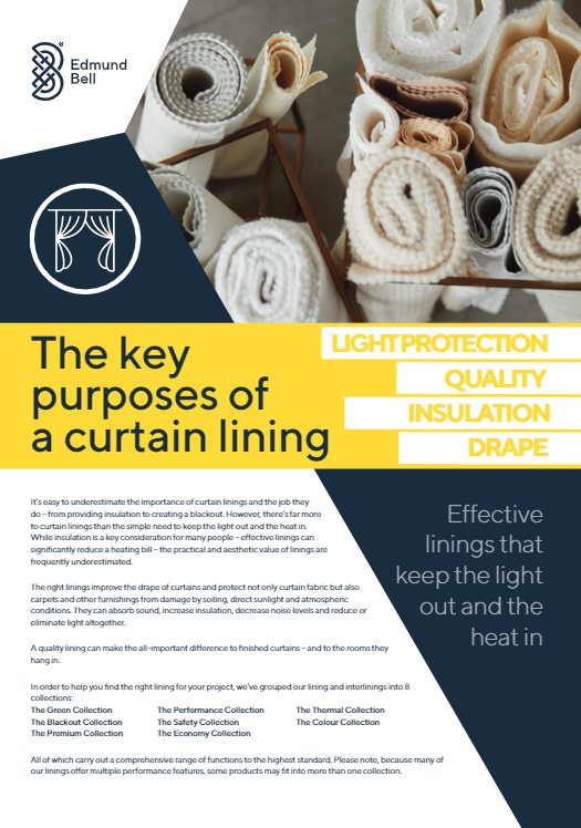 Edmund - Our range of curtain linings is large and finding the correct ...