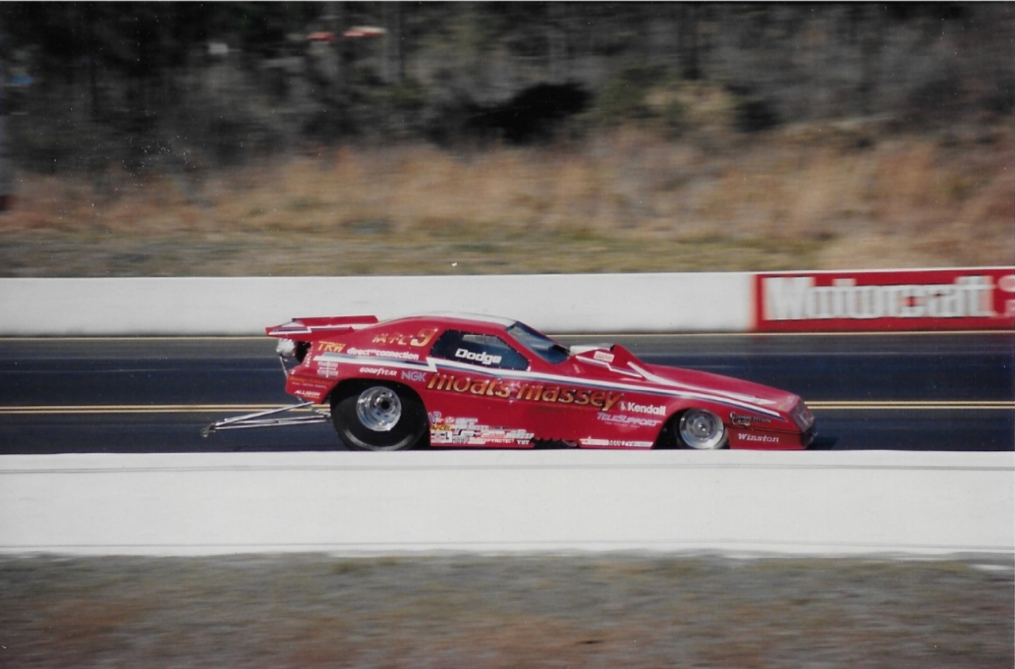 Drag - Vern Moats at speed in the Moats & Massey Funnycar at ...